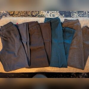 Set of Casual Pants in Black, Blue, and Brown